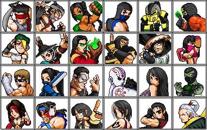 cyrax+ermac+havik+hotaru (mortal kombat)+jade (mortal kombat)+johnny cage+kano (mortal kombat)+kenshi+kitana+kung lao+li mei+mileena+nightwolf+nitara+quan chi+raiden (mortal kombat)+reptile (mortal kombat)+sareena+scorpion (mortal kombat)+shang tsung+sony