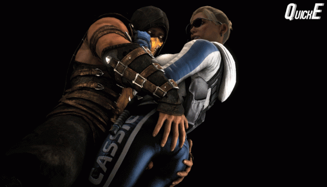 cassie cage+scorpion (mortal kombat)